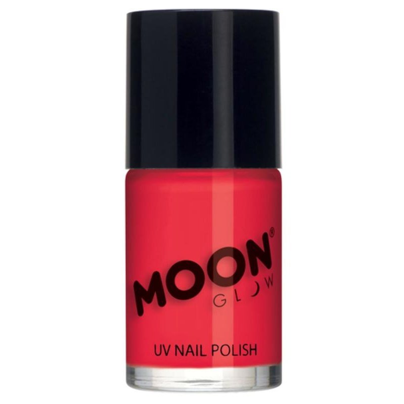 Moon Glow Intense Neon UV Nail Polish, Neon Red-Make up and Special FX-Jokers Costume Mega Store