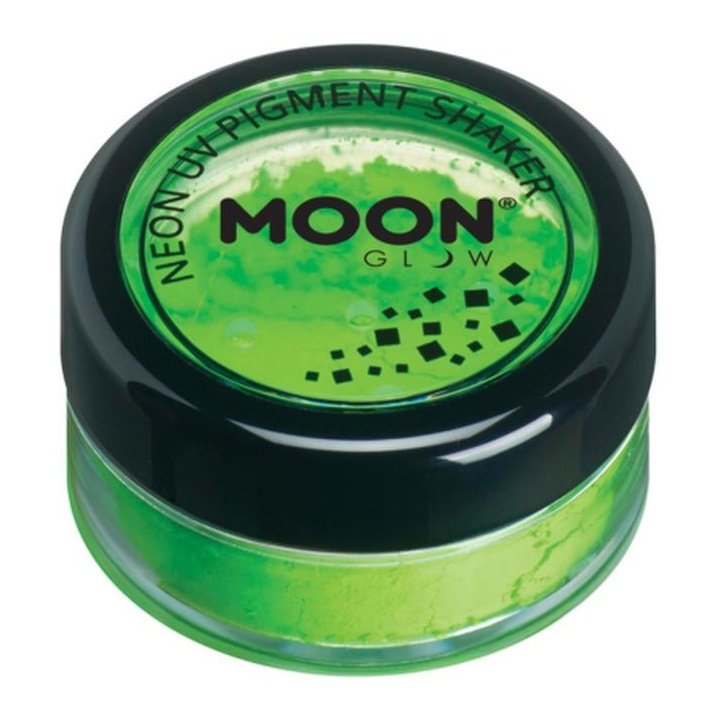 Moon Glow Intense Neon UV Pigment Shakers, Green-Make up and Special FX-Jokers Costume Mega Store