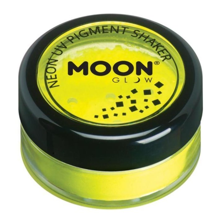 Moon Glow Intense Neon UV Pigment Shakers, Yellow-Make up and Special FX-Jokers Costume Mega Store