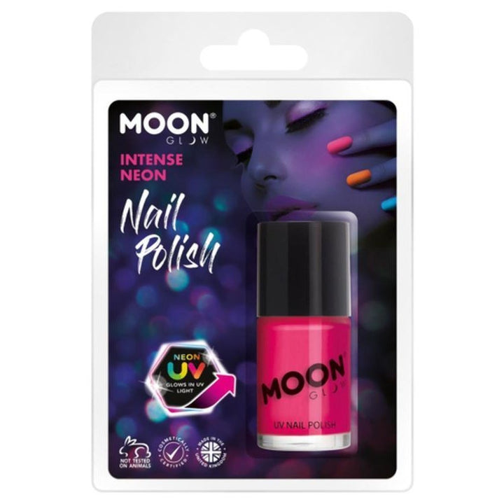 Moon Glow Intense UV Nail Polish, Neon Pink-Make up and Special FX-Jokers Costume Mega Store