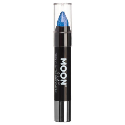 Moon Glow - Neon UV Glitter Body Crayons, Blue-Make up and Special FX-Jokers Costume Mega Store