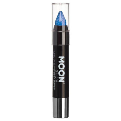 Moon Glow - Neon UV Glitter Body Crayons, Blue-Make up and Special FX-Jokers Costume Mega Store
