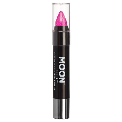 Moon Glow - Neon UV Glitter Body Crayons, Magenta-Make up and Special FX-Jokers Costume Mega Store