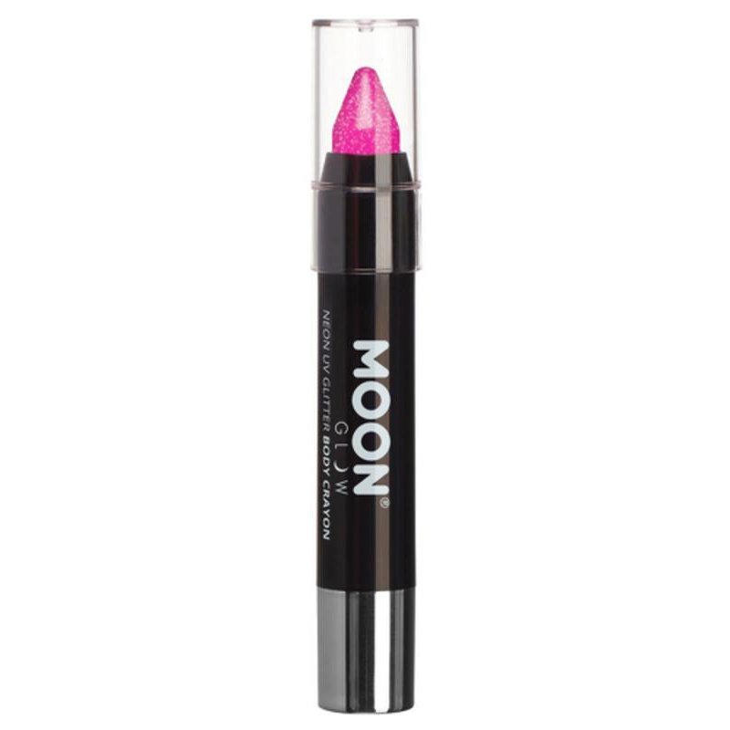 Moon Glow - Neon UV Glitter Body Crayons, Magenta-Make up and Special FX-Jokers Costume Mega Store