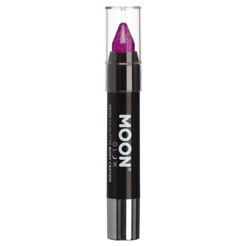 Moon Glow - Neon UV Glitter Body Crayons, Purple-Make up and Special FX-Jokers Costume Mega Store