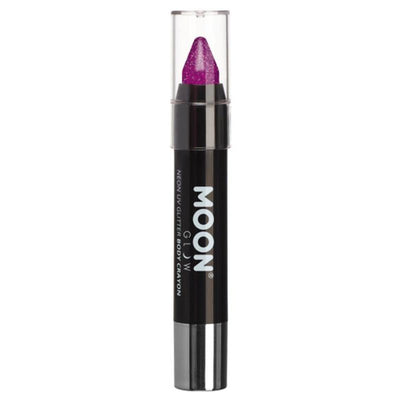 Moon Glow - Neon UV Glitter Body Crayons, Purple-Make up and Special FX-Jokers Costume Mega Store