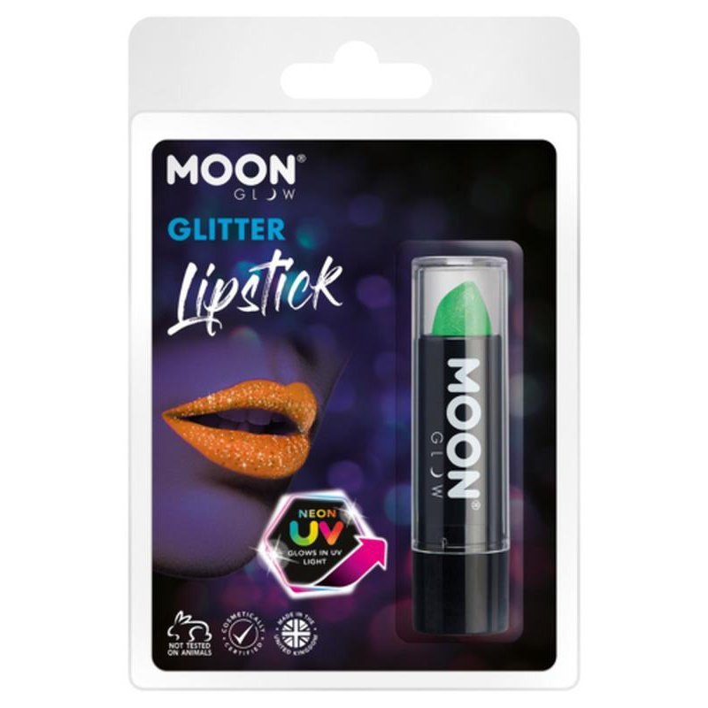 Moon Glow - Neon Uv Glitter Lipstick, Green-Make up and Special FX-Jokers Costume Mega Store