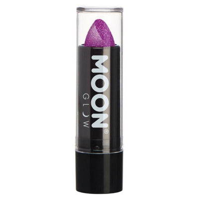 Moon Glow - Neon UV Glitter Lipstick, Purple-Make up and Special FX-Jokers Costume Mega Store