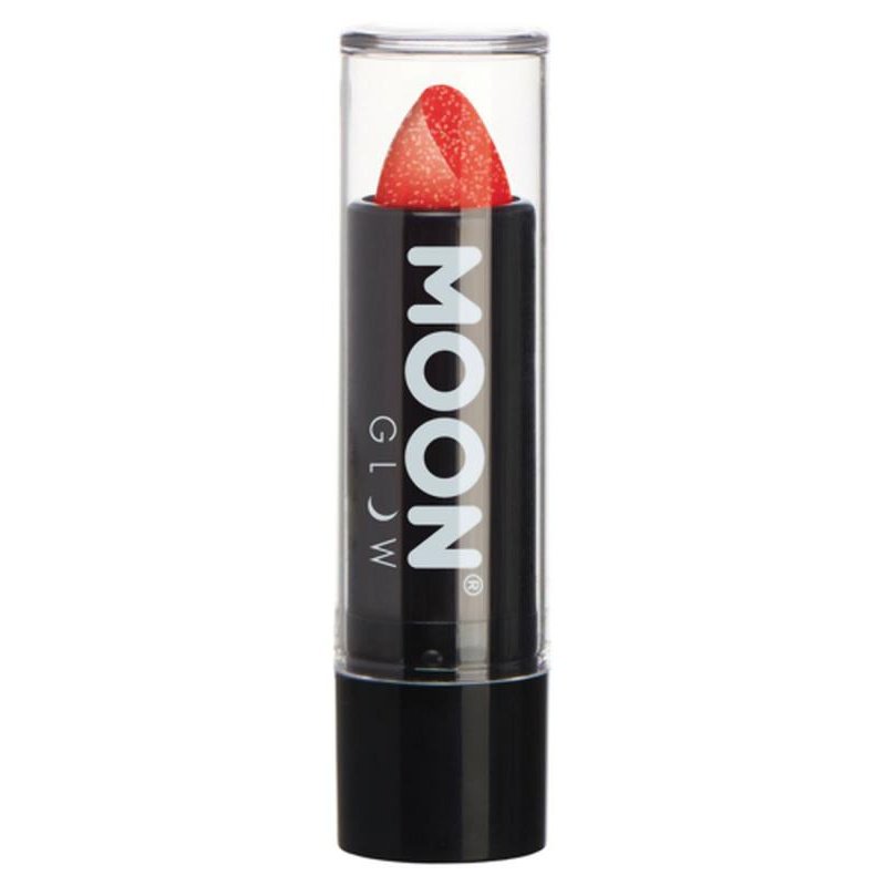 Moon Glow - Neon UV Glitter Lipstick, Red-Make up and Special FX-Jokers Costume Mega Store