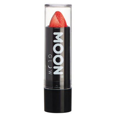Moon Glow - Neon UV Glitter Lipstick, Red-Make up and Special FX-Jokers Costume Mega Store
