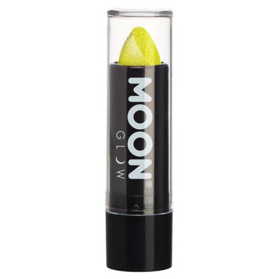 Moon Glow - Neon UV Glitter Lipstick, Yellow-Make up and Special FX-Jokers Costume Mega Store