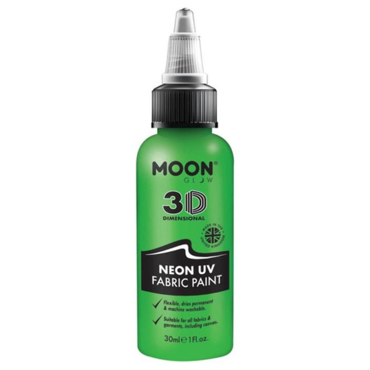 Moon Glow - Neon UV Intense Fabric Paint, Green-Make up and Special FX-Jokers Costume Mega Store