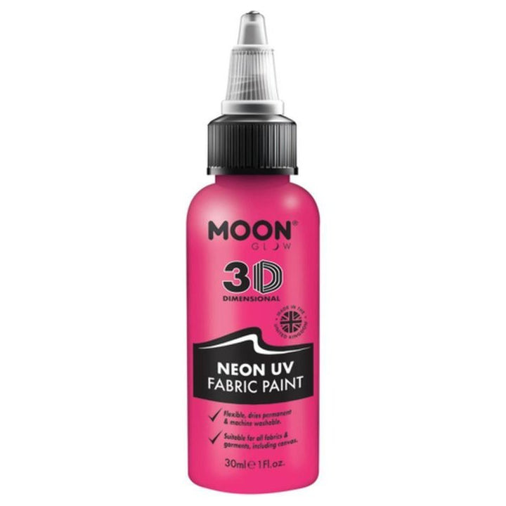 Moon Glow - Neon UV Intense Fabric Paint, Pink-Make up and Special FX-Jokers Costume Mega Store