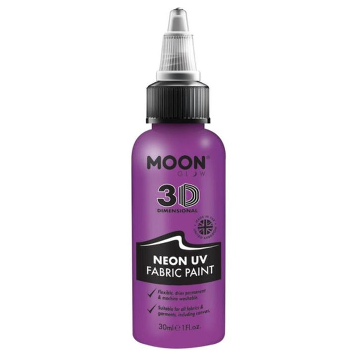 Moon Glow - Neon UV Intense Fabric Paint, Purple-Make up and Special FX-Jokers Costume Mega Store