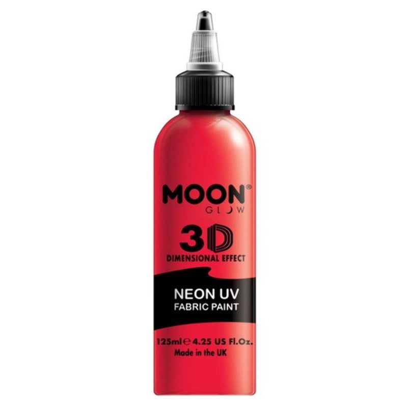 Moon Glow - Neon UV Intense Fabric Paint, Red, 125ml-Make up and Special FX-Jokers Costume Mega Store