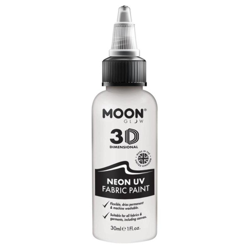 Moon Glow - Neon UV Intense Fabric Paint, White-Make up and Special FX-Jokers Costume Mega Store