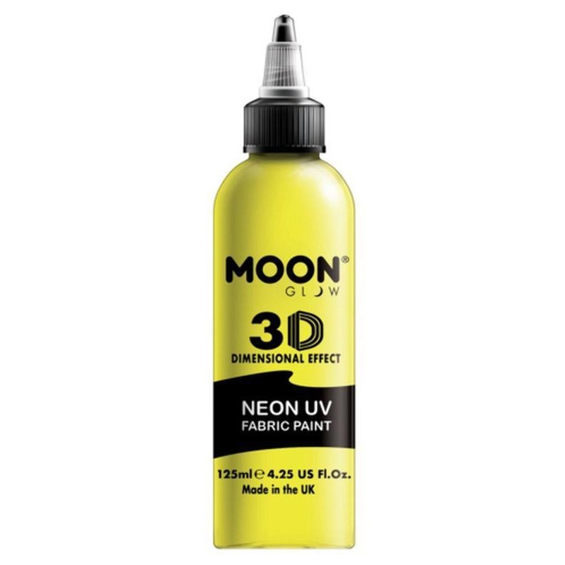 Moon Glow - Neon UV Intense Fabric Paint, Yellow, 125ml-Make up and Special FX-Jokers Costume Mega Store