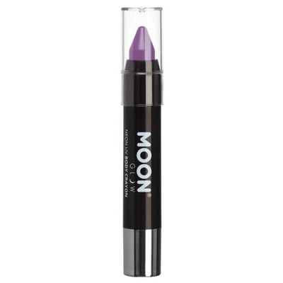 Moon Glow Pastel Neon UV Body Crayons, Lilac-Make up and Special FX-Jokers Costume Mega Store