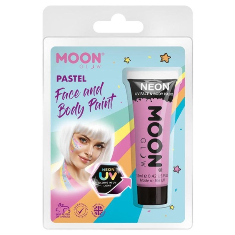 Moon Glow Pastel Neon UV Face Paint, Lilac-Make up and Special FX-Jokers Costume Mega Store