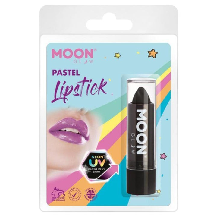 Moon Glow Pastel Neon UV Lipstick, Black-Make up and Special FX-Jokers Costume Mega Store