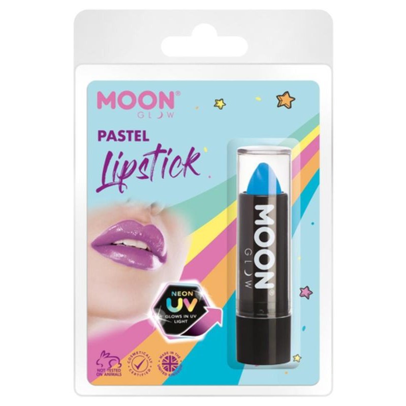 Moon Glow Pastel Neon UV Lipstick, Pastel Blue-Make up and Special FX-Jokers Costume Mega Store