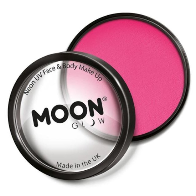 Moon Glow Pro Intense Neon UV Cake Pot, Hot Pink-Make up and Special FX-Jokers Costume Mega Store