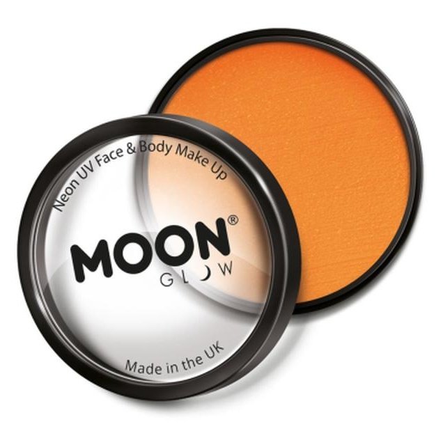 Moon Glow Pro Intense Neon UV Cake Pot, Orange-Make up and Special FX-Jokers Costume Mega Store