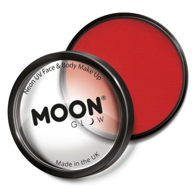 Moon Glow Pro Intense Neon UV Cake Pot, Red-Make up and Special FX-Jokers Costume Mega Store