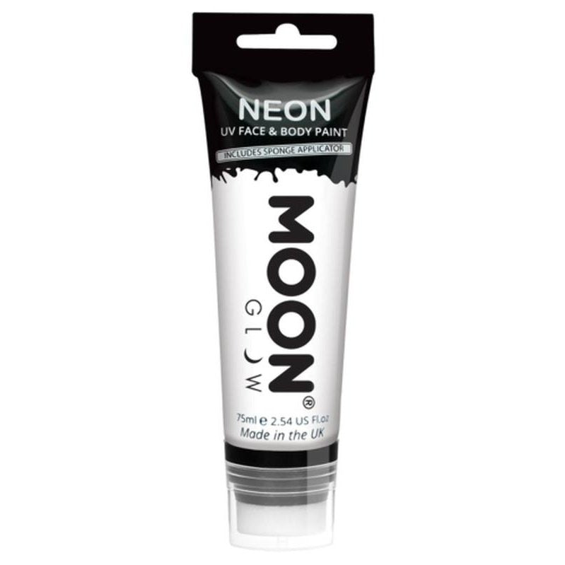 Moon Glow Supersize Intense Neon UV Face Paint, White-Make up and Special FX-Jokers Costume Mega Store