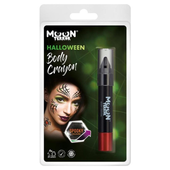 Moon Terror Halloween Body Crayons, Black-Make up and Special FX-Jokers Costume Mega Store