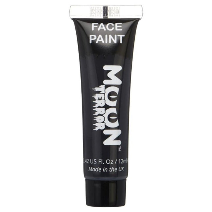 Moon Terror Halloween Face & Body Paint, Black-Make up and Special FX-Jokers Costume Mega Store