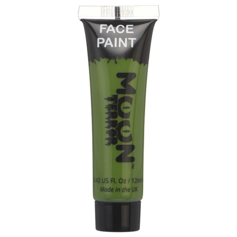 Moon Terror Halloween Face & Body Paint, Green-Make up and Special FX-Jokers Costume Mega Store