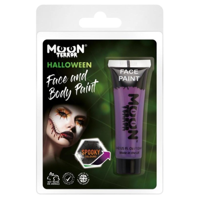 Moon Terror Halloween Face & Body Paint, Purple-Make up and Special FX-Jokers Costume Mega Store
