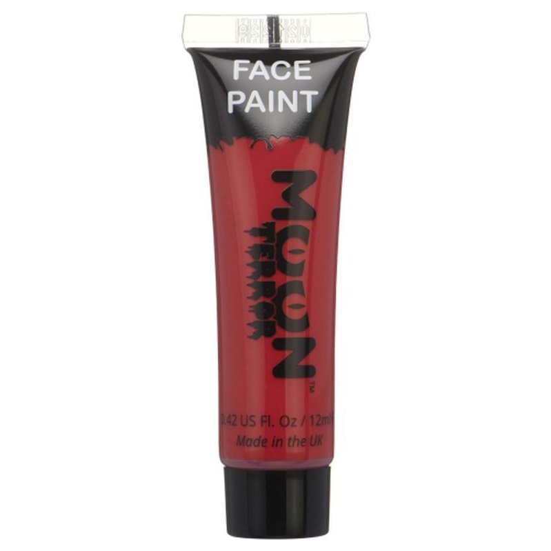 Moon Terror Halloween Face & Body Paint, Red-Make up and Special FX-Jokers Costume Mega Store
