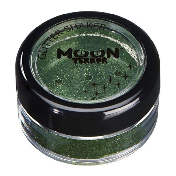 Moon Terror Halloween Glitter Shakers, Green-Make up and Special FX-Jokers Costume Mega Store