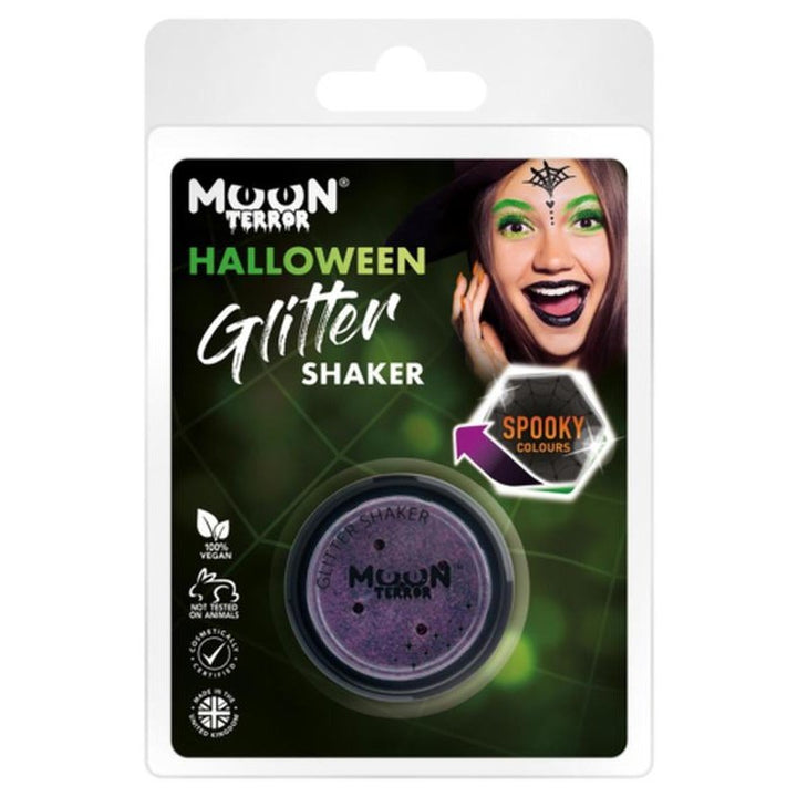 Moon Terror Halloween Glitter Shakers, Purple-Make up and Special FX-Jokers Costume Mega Store