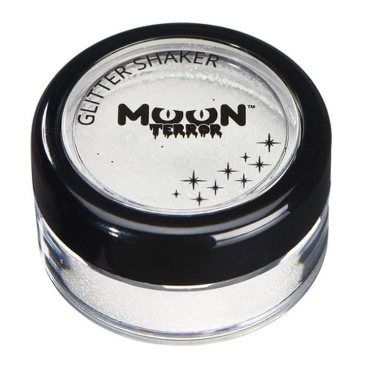 Moon Terror Halloween Glitter Shakers, White-Make up and Special FX-Jokers Costume Mega Store