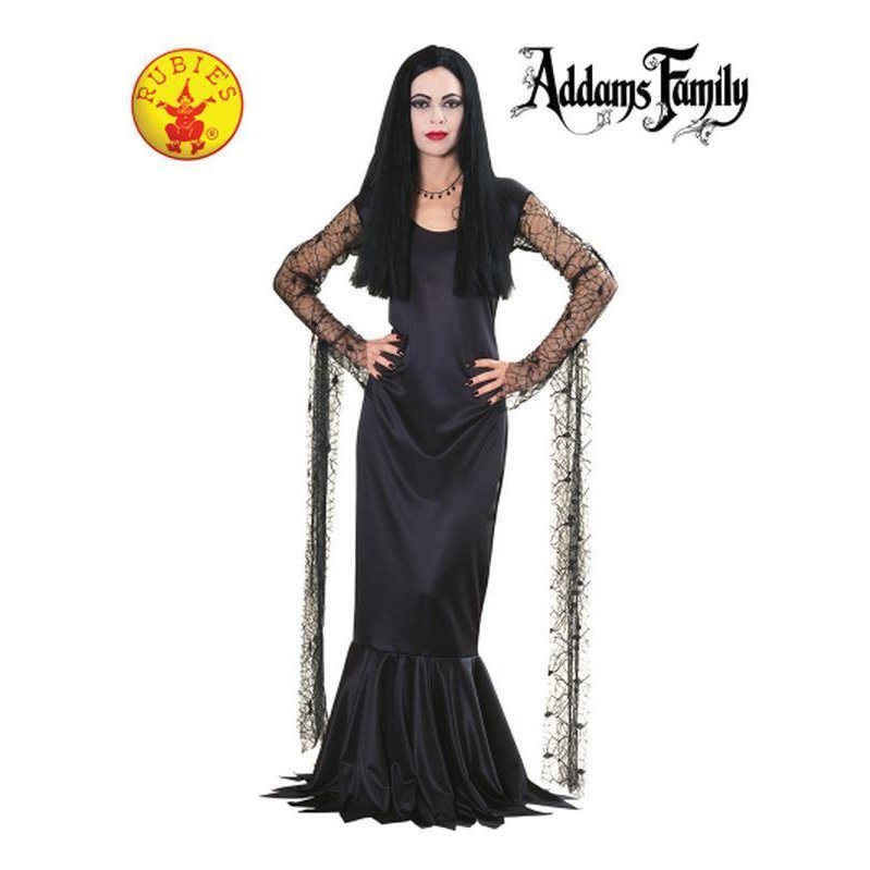 Morticia Addams Costume Size M - Jokers Costume Mega Store