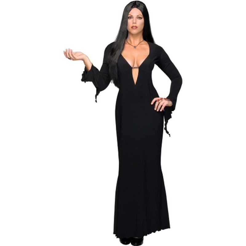 Morticia Addam's Costume Size Plus - Jokers Costume Mega Store