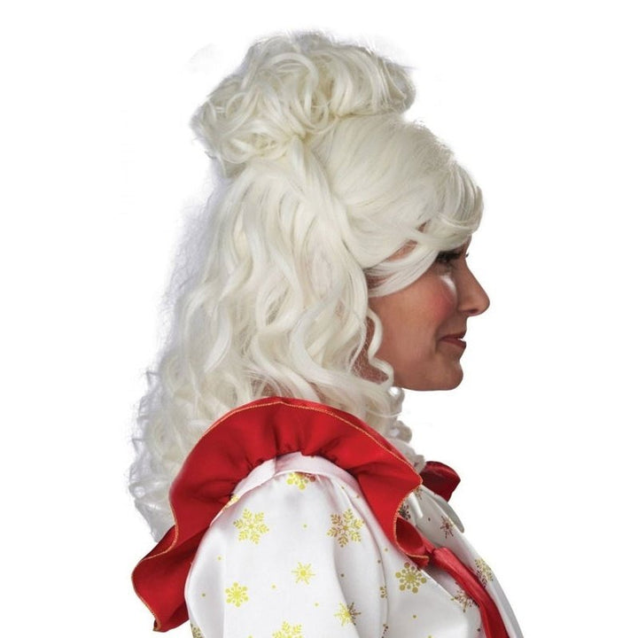 Mrs. Claus Costume Wig And Bun Clip - Jokers Costume Mega Store