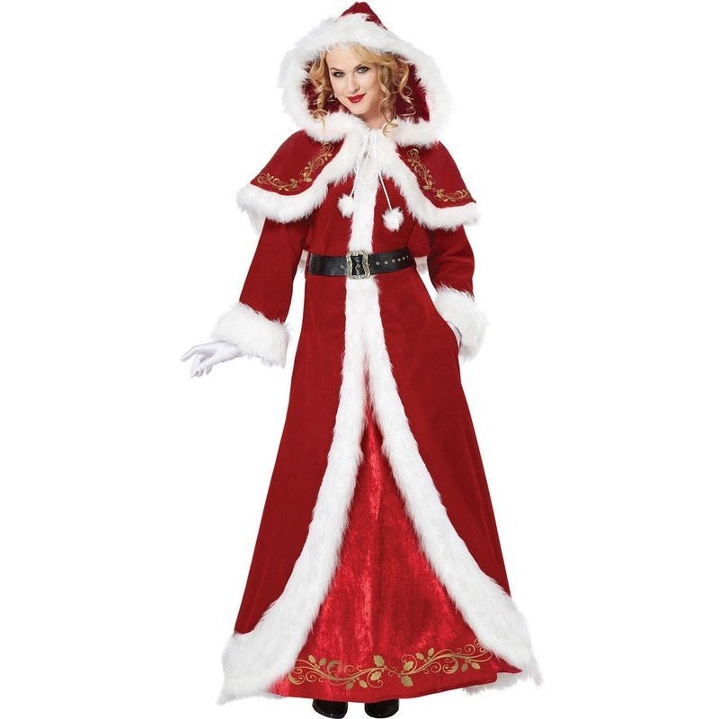 Mrs Claus Deluxe Women's Christmas Costume - Jokers Costume Mega Store
