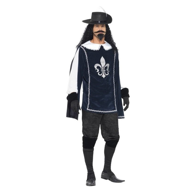 Musketeer Male Costume, With Top, Hat - Jokers Costume Mega Store