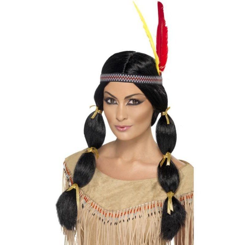 Native American Inspired Wig - Black - Jokers Costume Mega Store