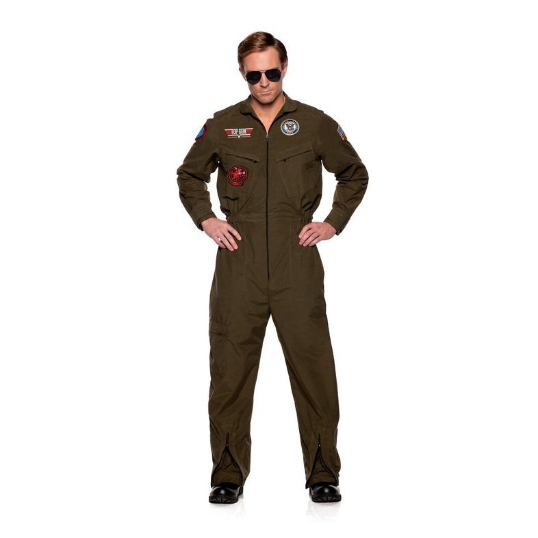 Navy Topgun Men's Pilot Jumpsuit - Jokers Costume Mega Store