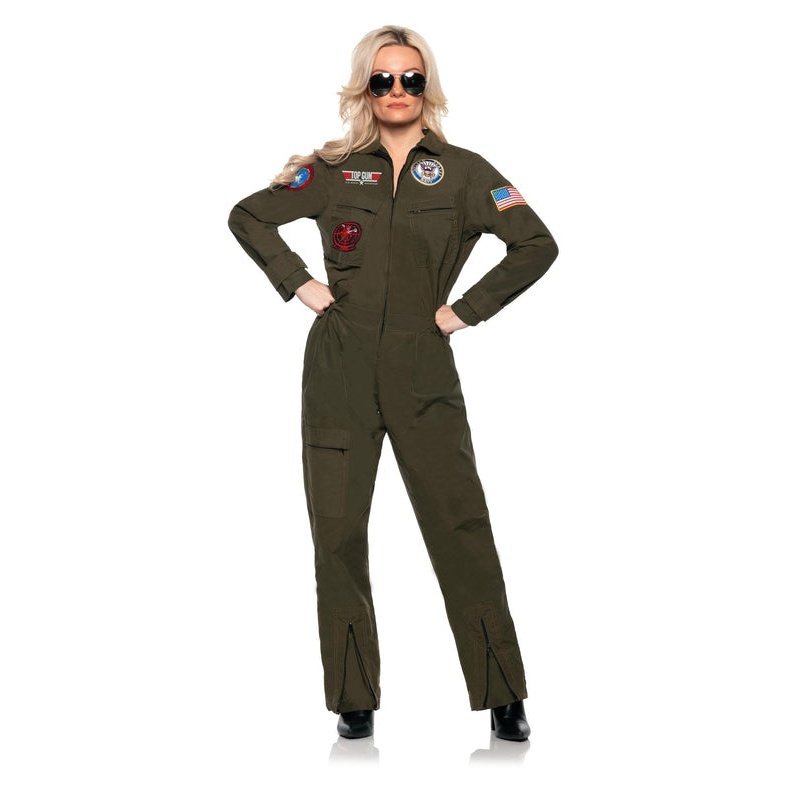 Navy Topgun Women's Pilot Jumpsuit - Jokers Costume Mega Store