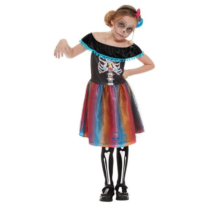 Neon Day Of The Dead Girl Costume - Jokers Costume Mega Store