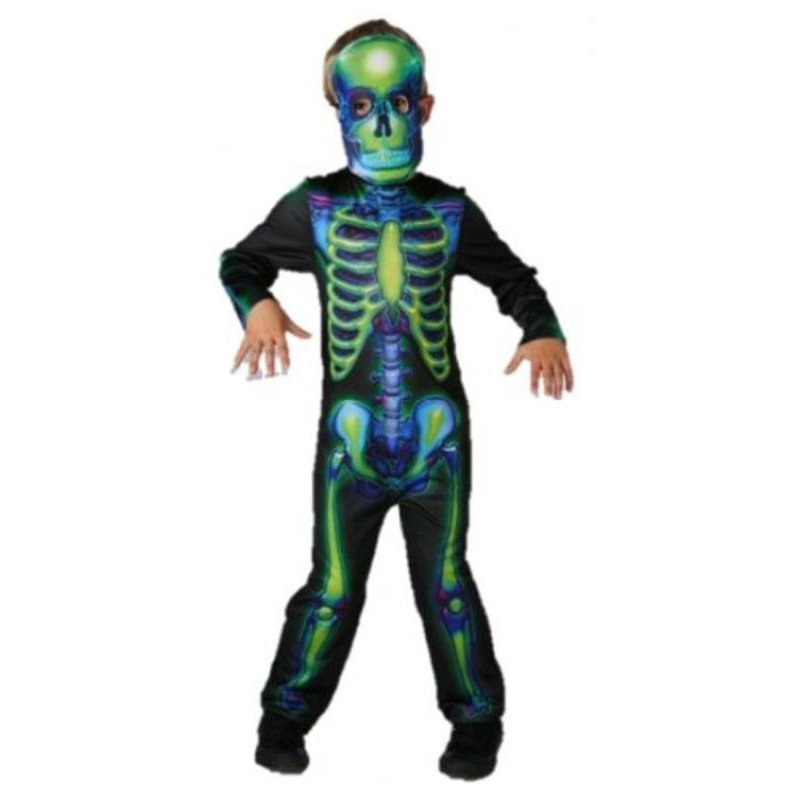Neon Skeleton Costume Size M - Jokers Costume Mega Store