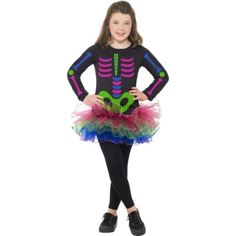 Neon Skeleton Girl Costume - Jokers Costume Mega Store