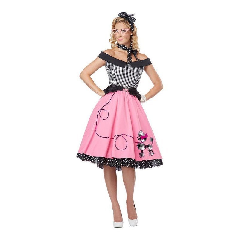 Nifty Fifties Women's Rock N Roll Poodle Skirt Costume - Jokers Costume Mega Store
