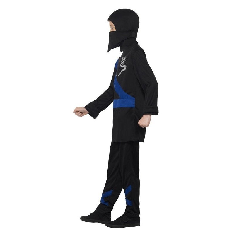 Ninja Assassin Costume, Black & Blue - Jokers Costume Mega Store